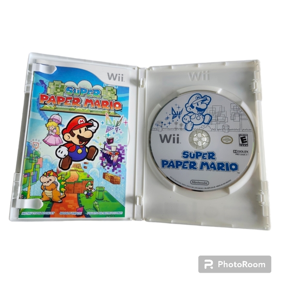 NINTENDO Wii SUPER PAPER MARIO Game In Case w Manual T/W Very Clean Disc - Picture 2 of 5